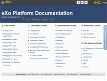 Tablet Screenshot of docs.exoplatform.org